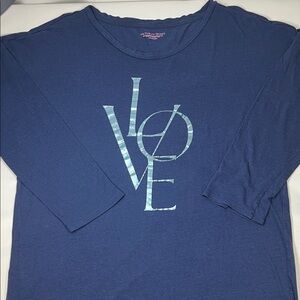 Victoria’s Secret Navy ‘Love’ Pajama Sleepshirt Gown Size L